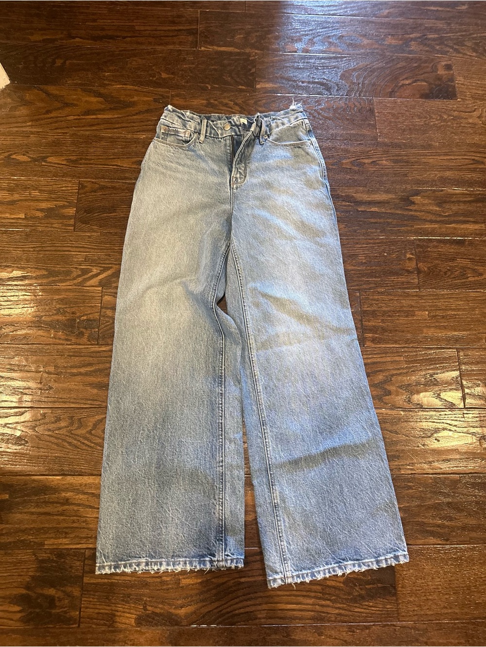 Good American Light Blue Wide Leg Jeans